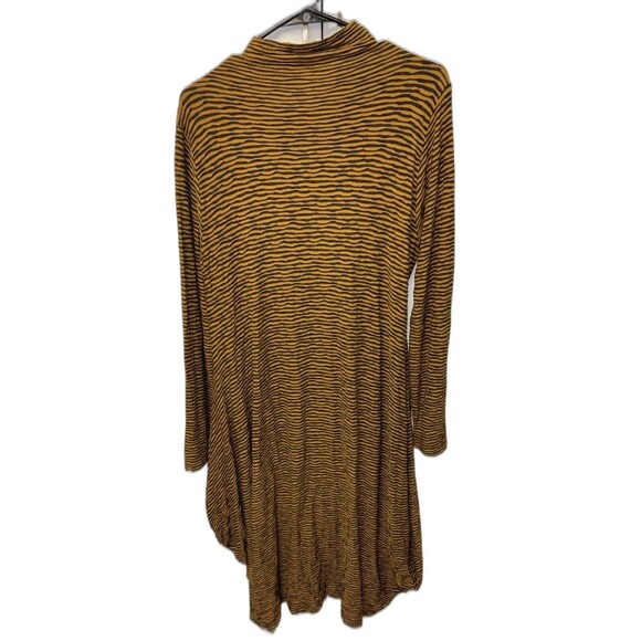 OSKA Tunic Dress Orange Black Striped Long Sleeve Pullover Stretch Lagenlook 2 M - Picture 8 of 10